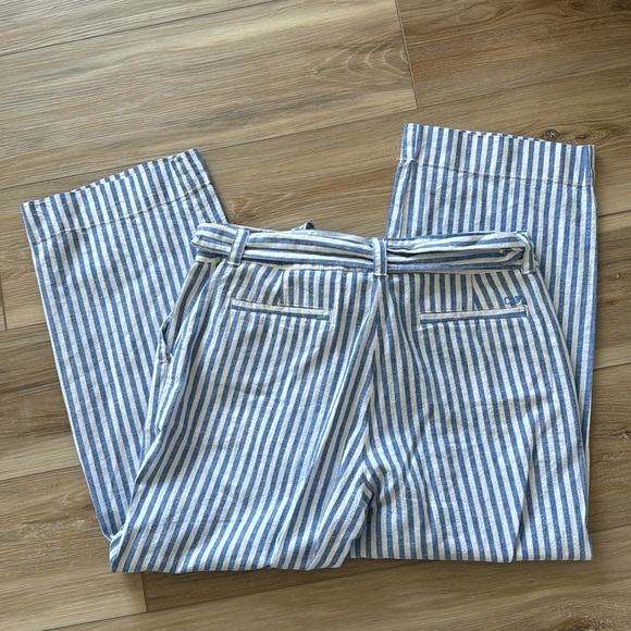 VINEYARD VINES CATAMARAN BLUE AND WHITE STRIPED LINEN PANTS - Picture 9 of 9